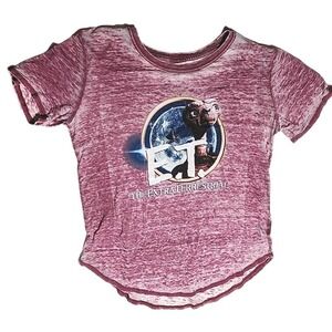 E.T. The Extra Terrestrial Womens T-Shirt XL Pink Distressed Faded Movie Graphic